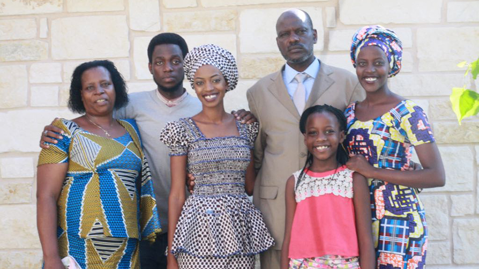 Fifi (far right) with her family